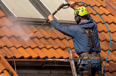 Démoussage et hydrofuge de toiture à Ambérac
